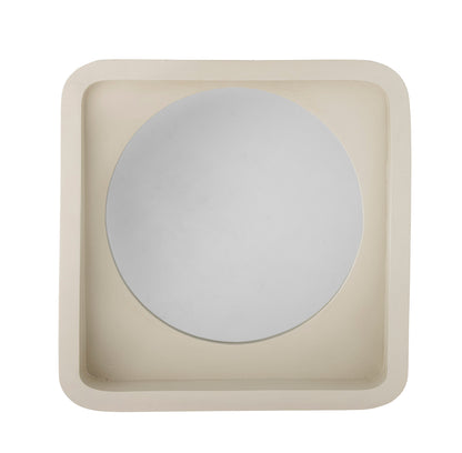 Bloomingville phoebe mirror w/shelf, nature, polyresin
