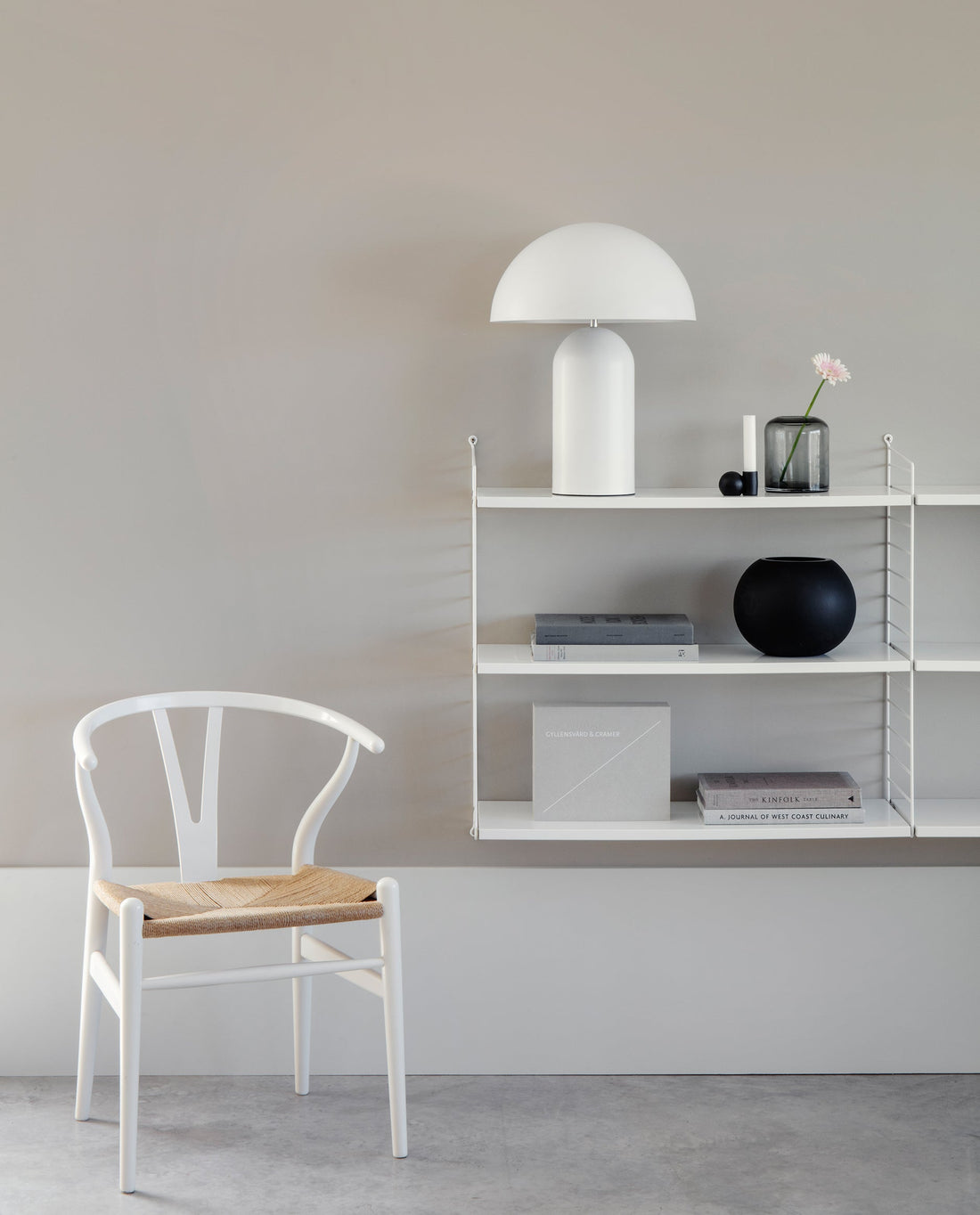 Bolux Bordlampe Hvid