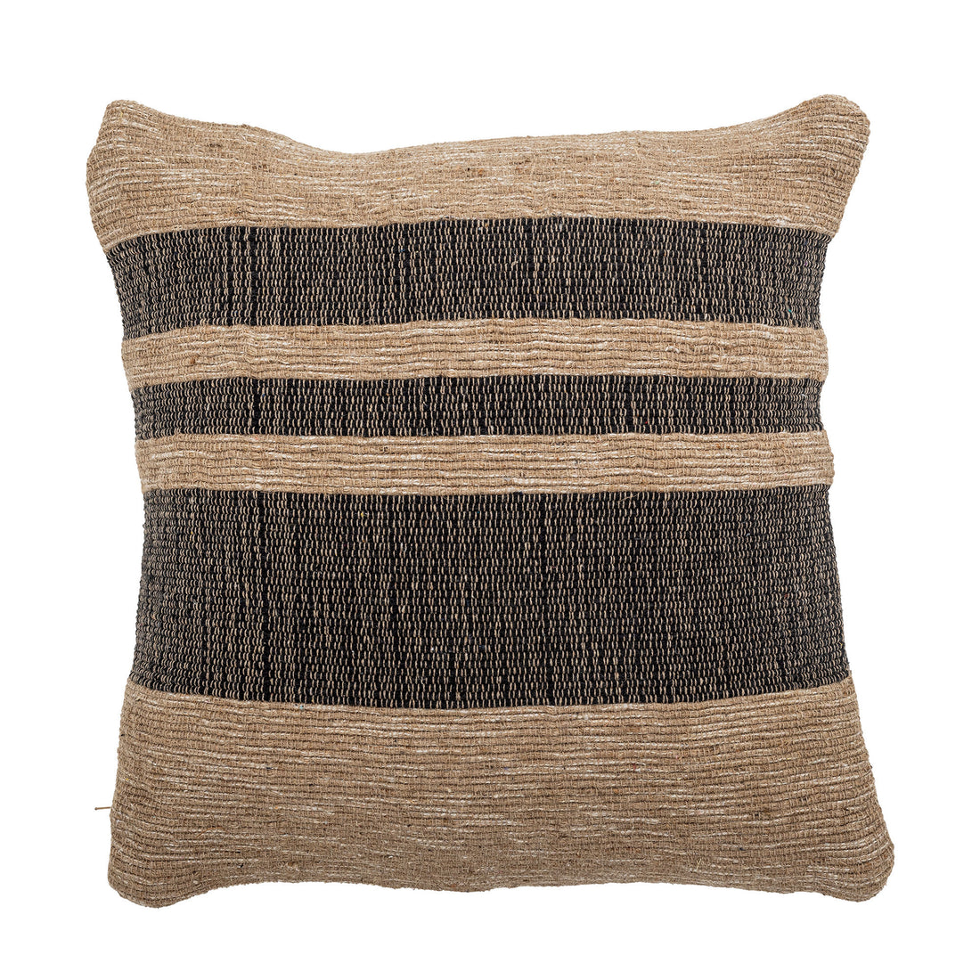 Bloomingville Temi pillow, black, recycled cotton