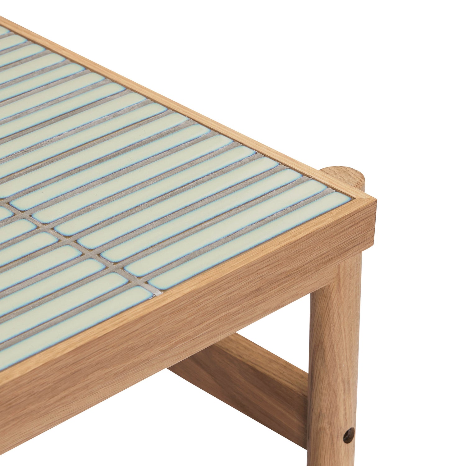 Tile Side Table Mint/Natural - 45x50xh44cm