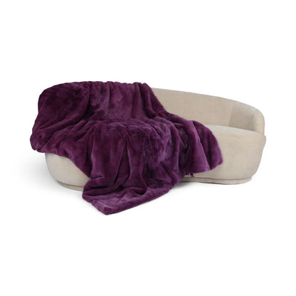 Mink plaid | Back of cashmere | Purple | 142x194 cm