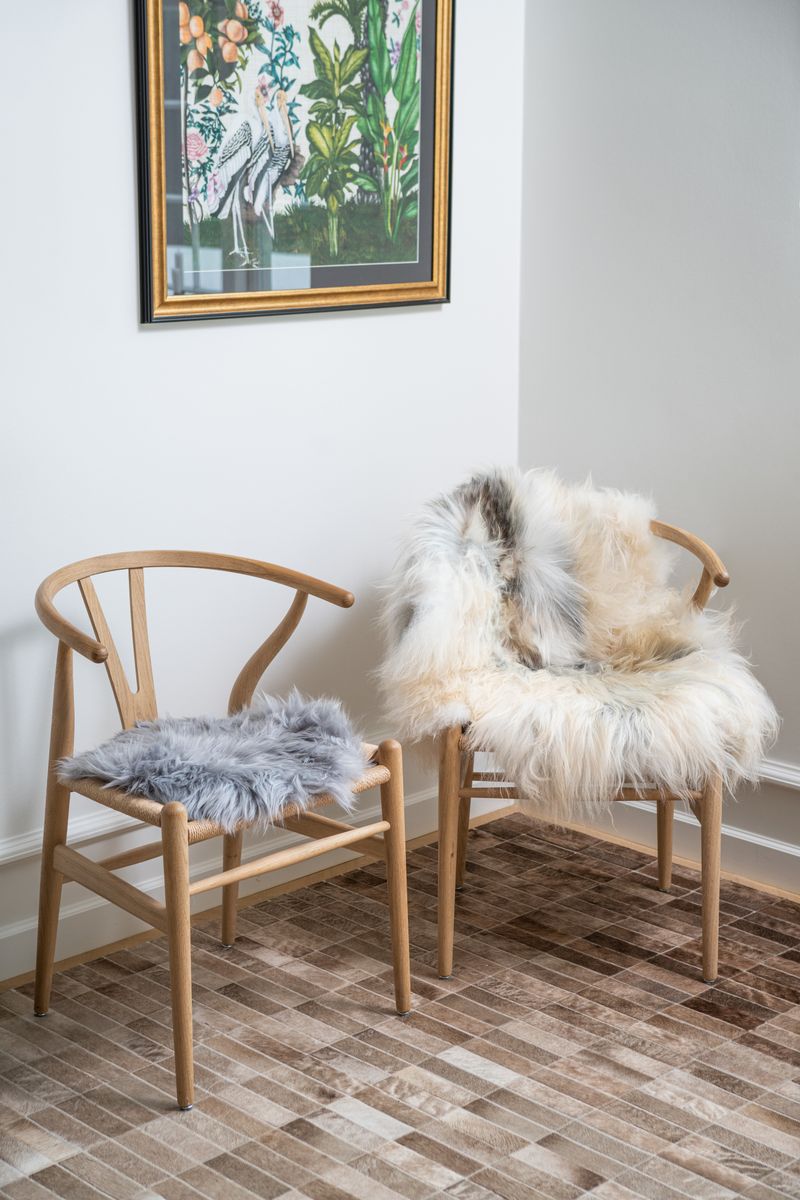 Long -haired lambskin 110 cm.