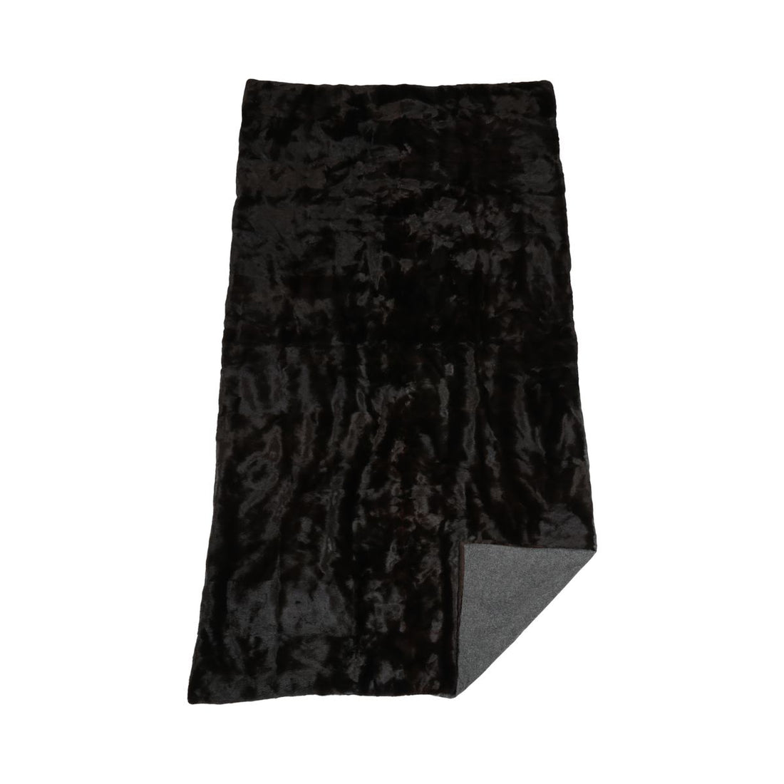 Mink plaid | Back of cashmere | Dark brown | 122x222 cm