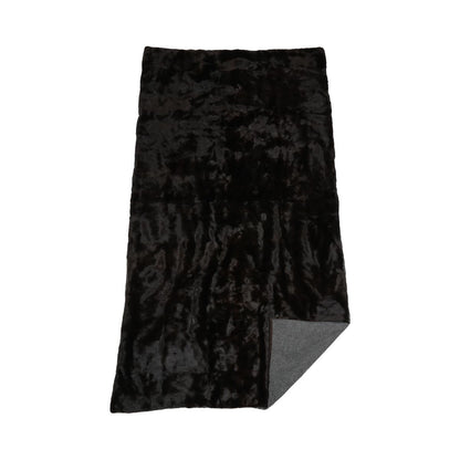 Mink plaid | Back of cashmere | Dark brown | 122x222 cm