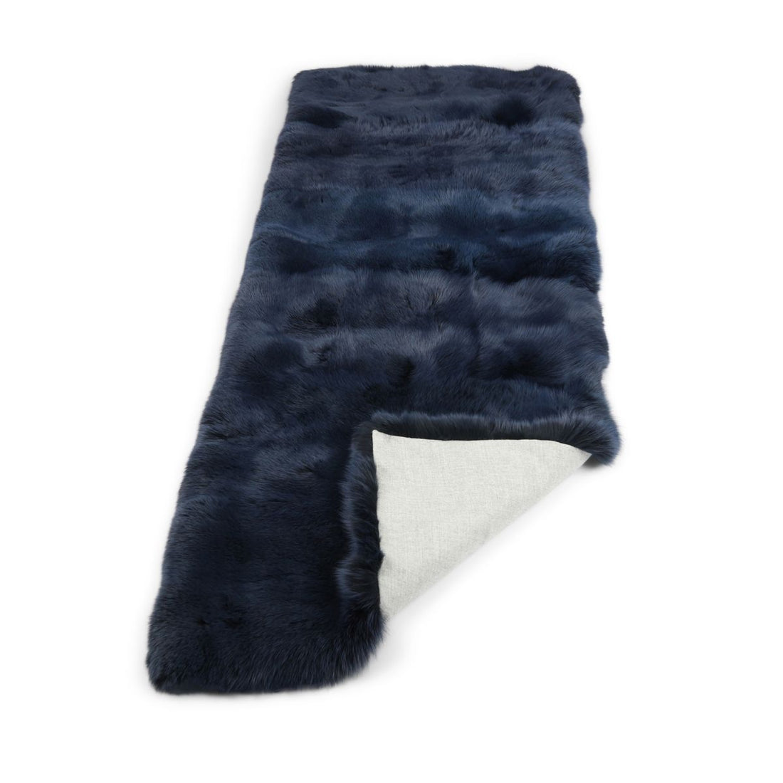 Premium fox plaid | Cashmere backing | Blue Indigo | 210x76 cm