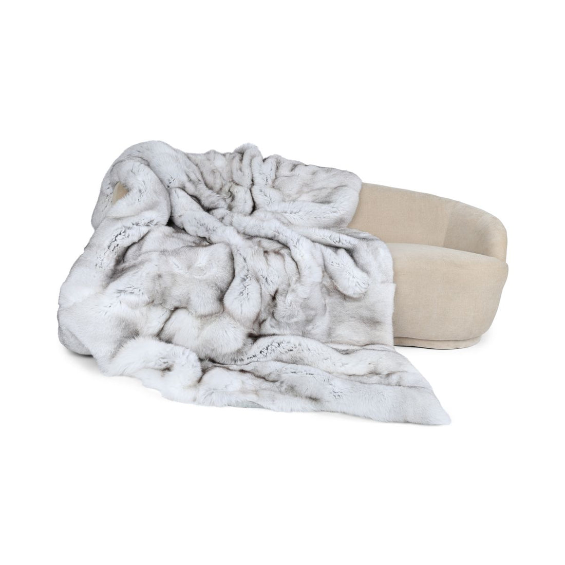 Premium carpet of fox | Back of cashmere | Blue Fox | 230x320 cm