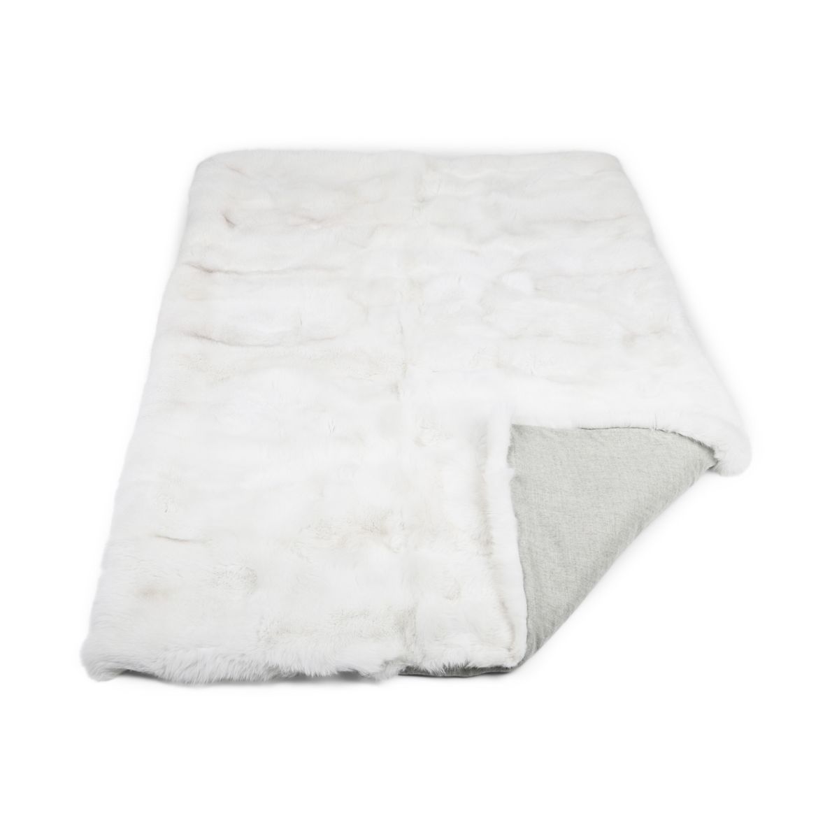 Premium carpet of fox | Back of cashmere | Arctic/Marble Fox | 140x200 cm