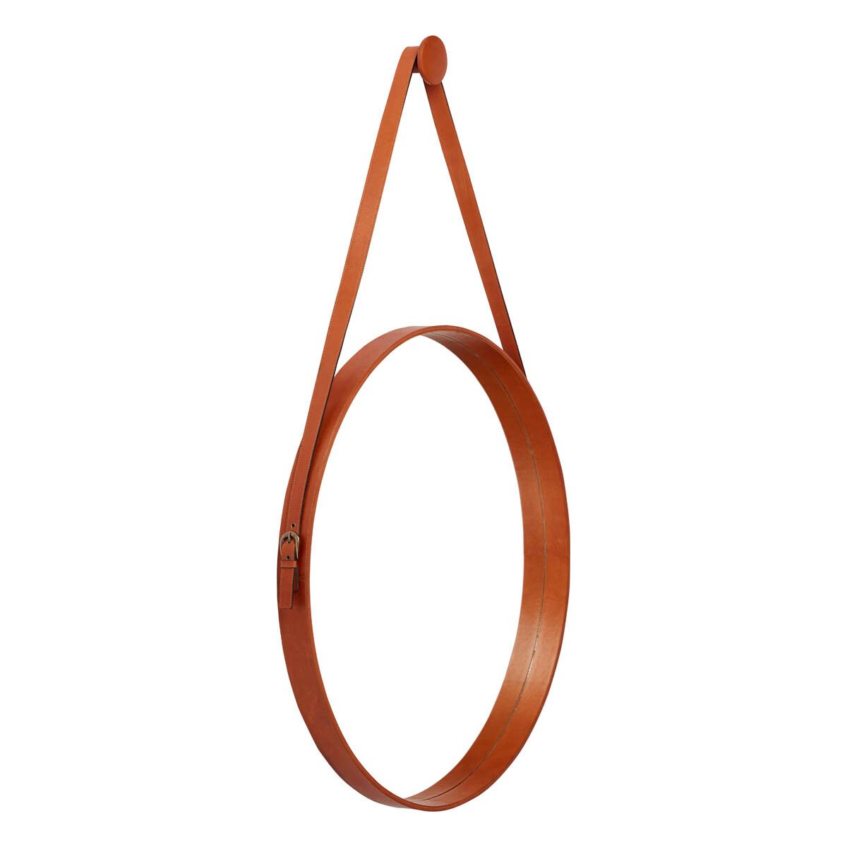 Mirror | Calf leather | D80x6 cm