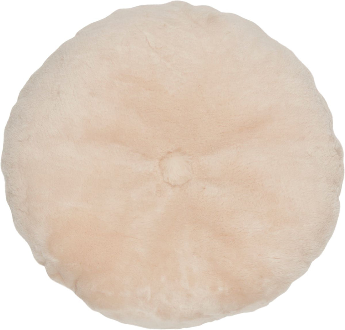 Lambskin cushion | Moccasin | Double Sided | Ø45 cm