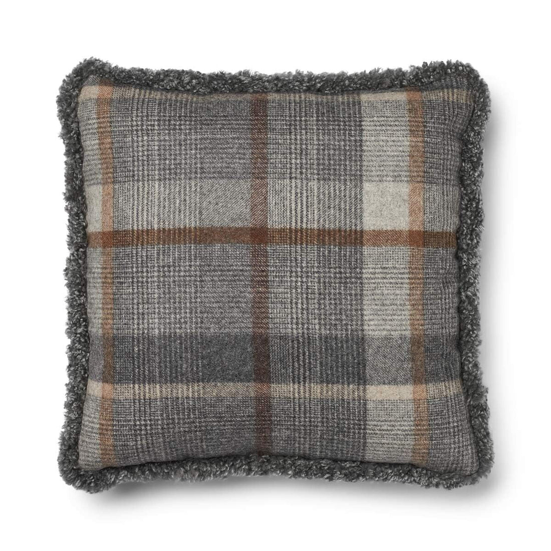 Checked Collection | Wool pillow | Short-haired | Double Sided | 52x52 cm