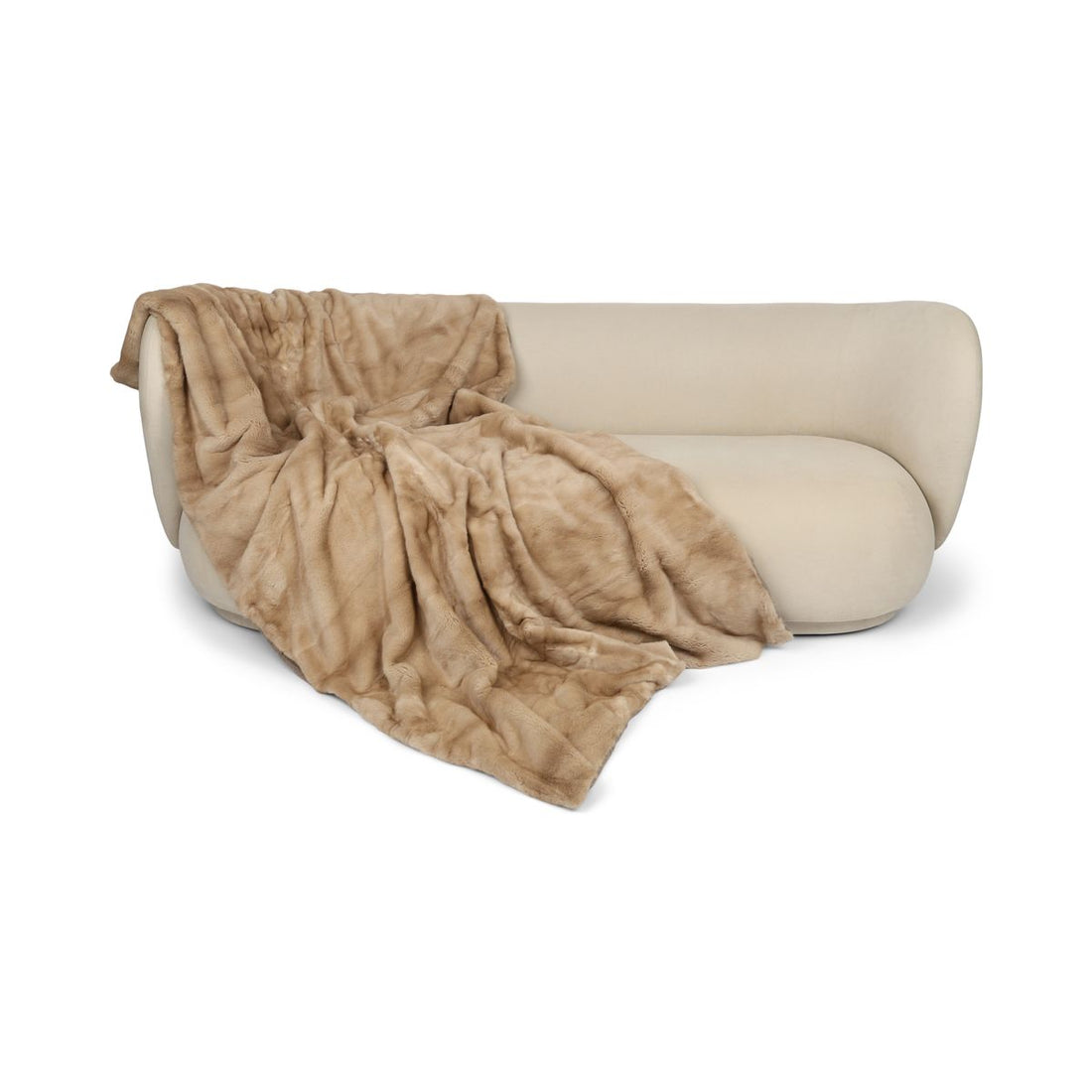 Mink plaid | Back of cashmere | Palomino | 130x220 cm