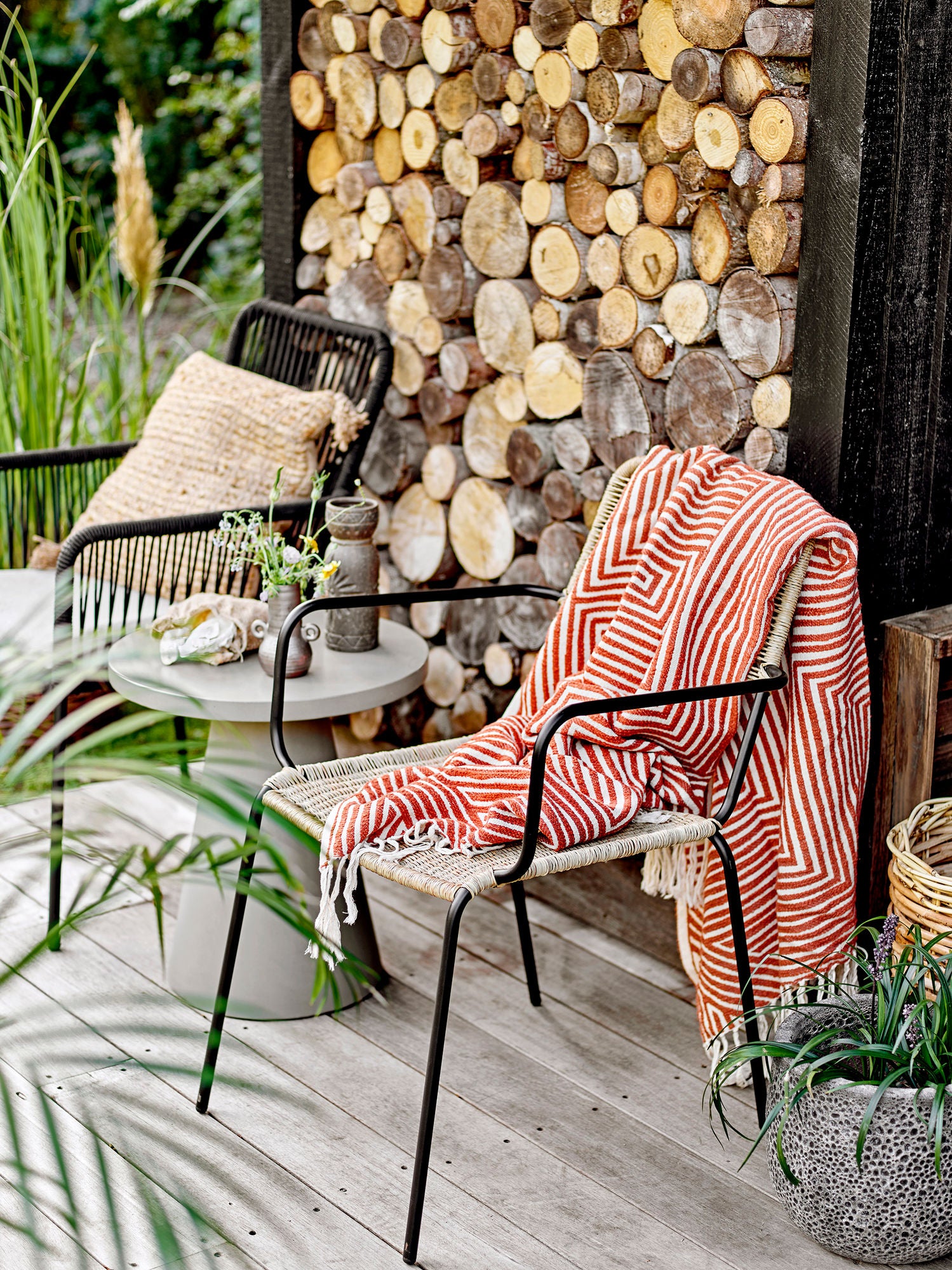 Bloomingville Marko Herbal Potted Hjules, Gray, Terracotta