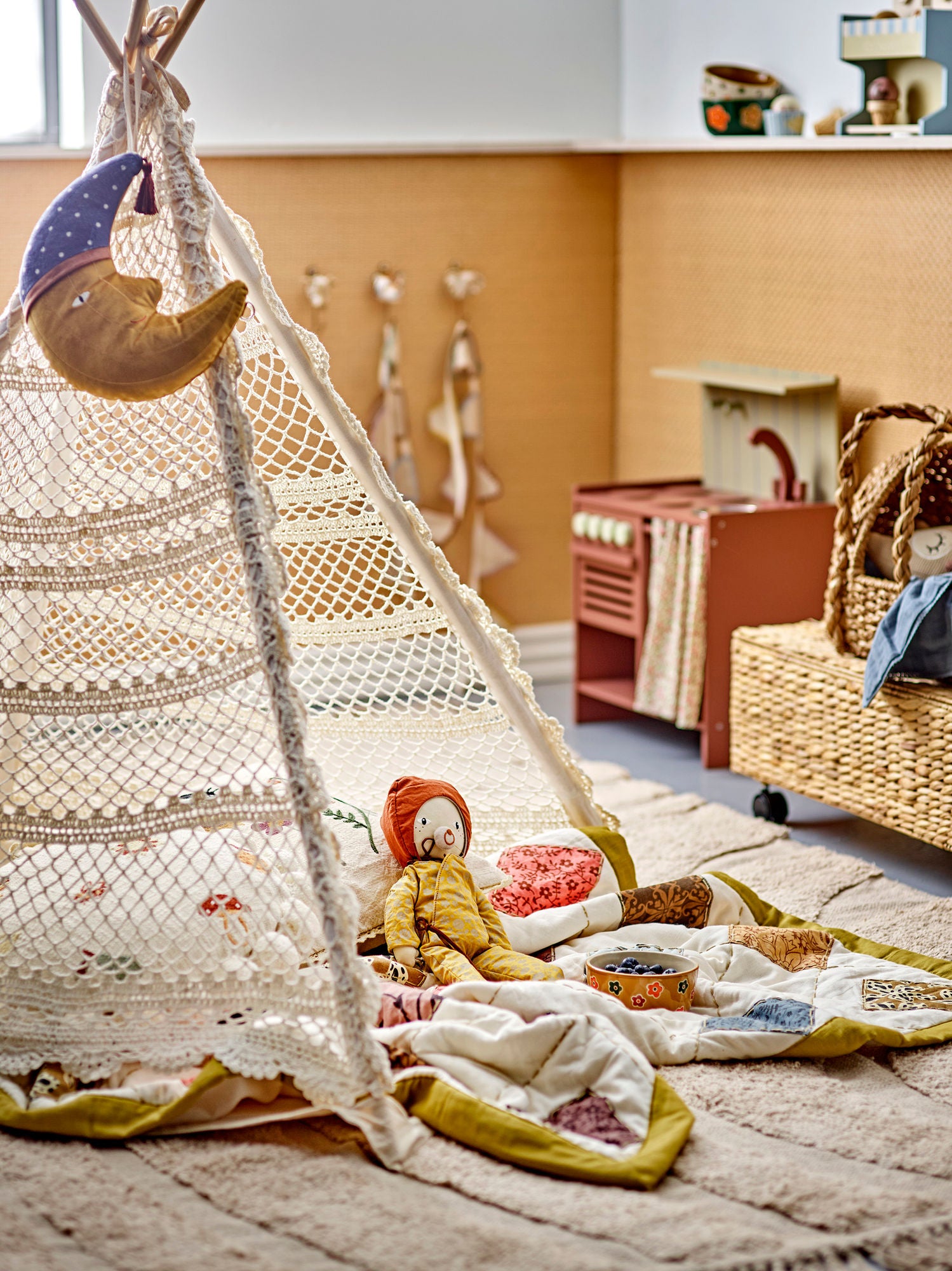 Bloomingville Mini Herle toy tipi, nature, cotton