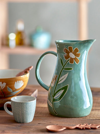 Creative Collection Tangier jugs, green, stoneware