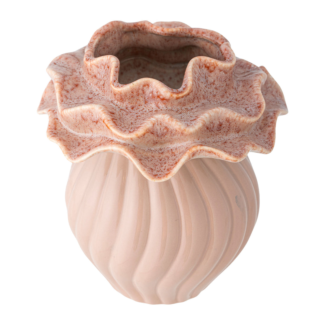 Bloomingville Petalia Vase, Rosa, Stoneware
