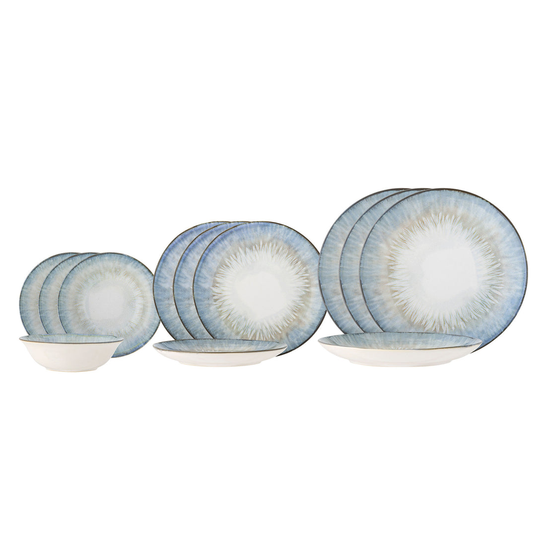 Bloomingville Calen table service set, blue, stoneware