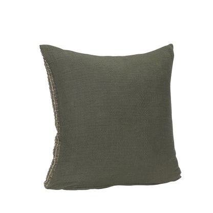 Hübsch ORI pillow olive green/beige