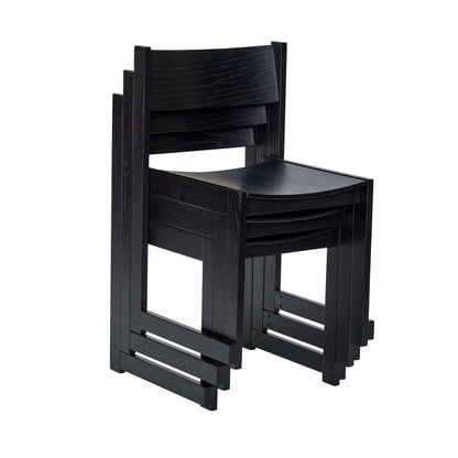 Hübsch forma dining chair black