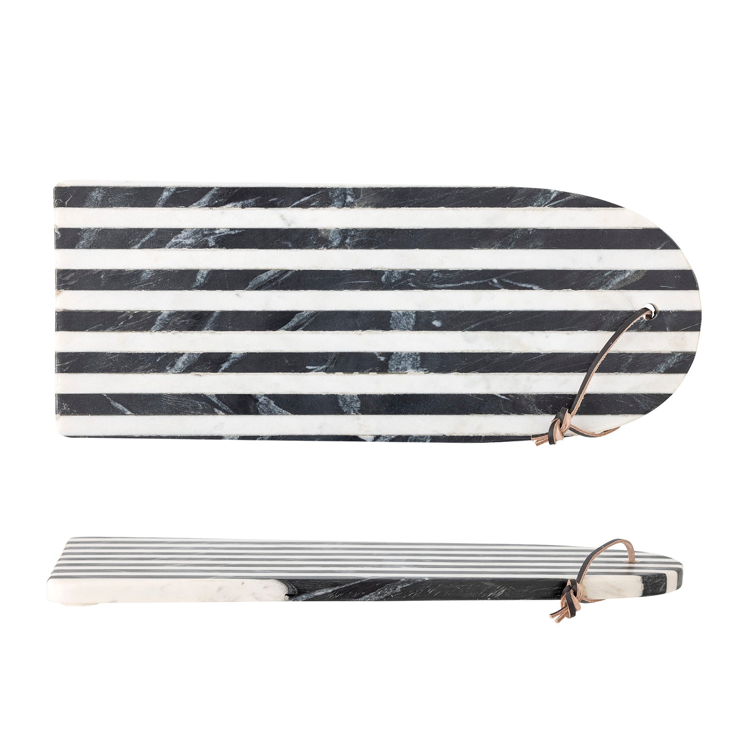 Illuna cutting board, black, marble