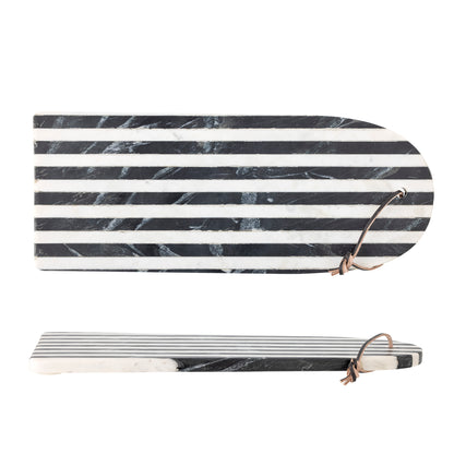 Illuna cutting board, black, marble