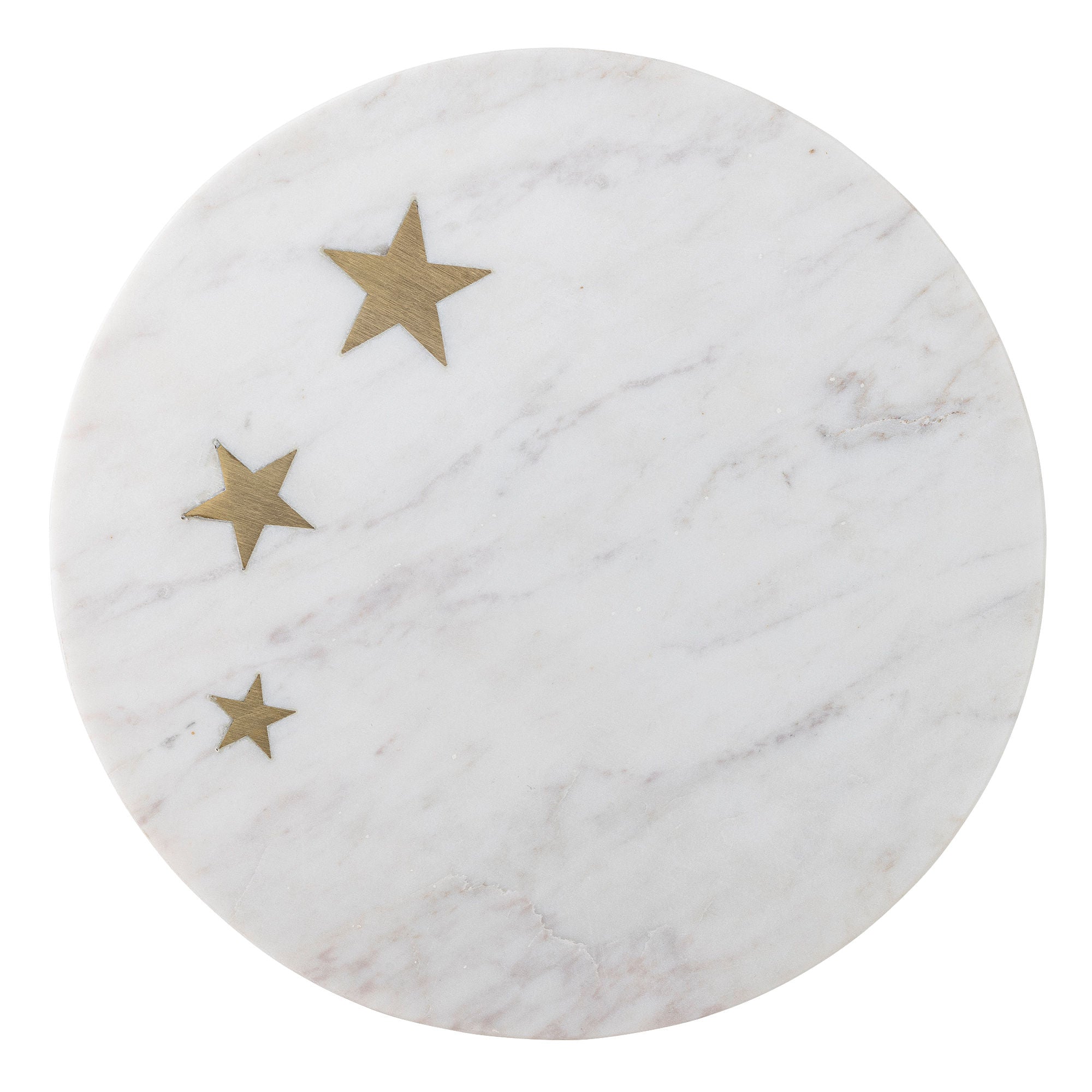 Bloomingville Fenya Star cake dish, white, marble