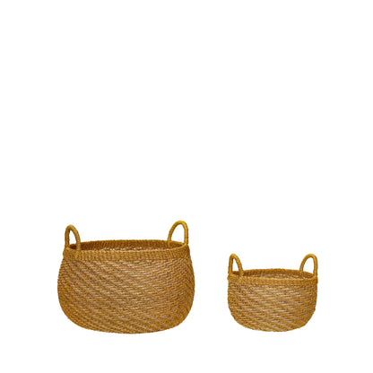 Solar curve nature/orange (set of 2) - Ø31XH18, Ø40XH28CM