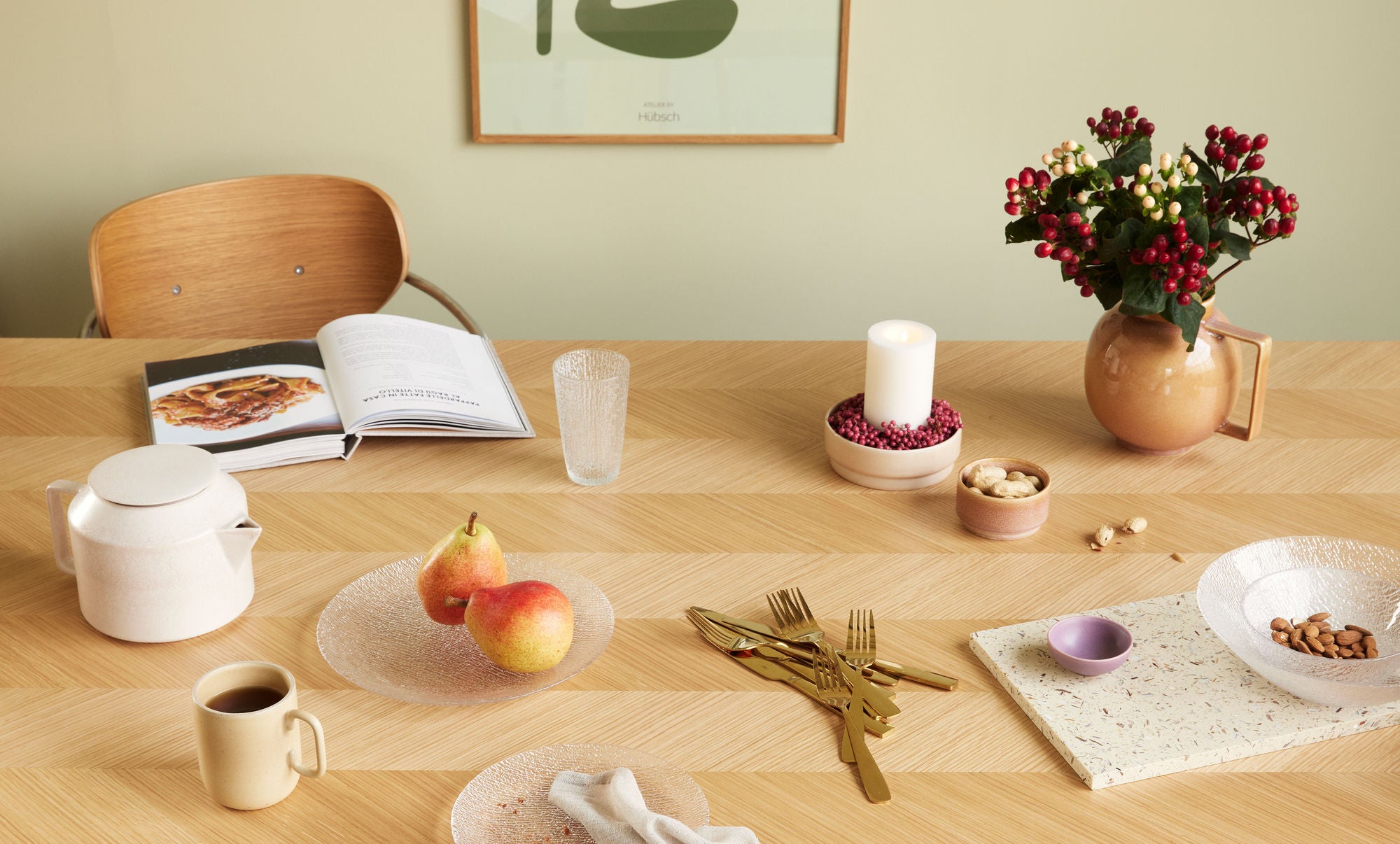 Hübsch Herringbone Dining Table Large Natural