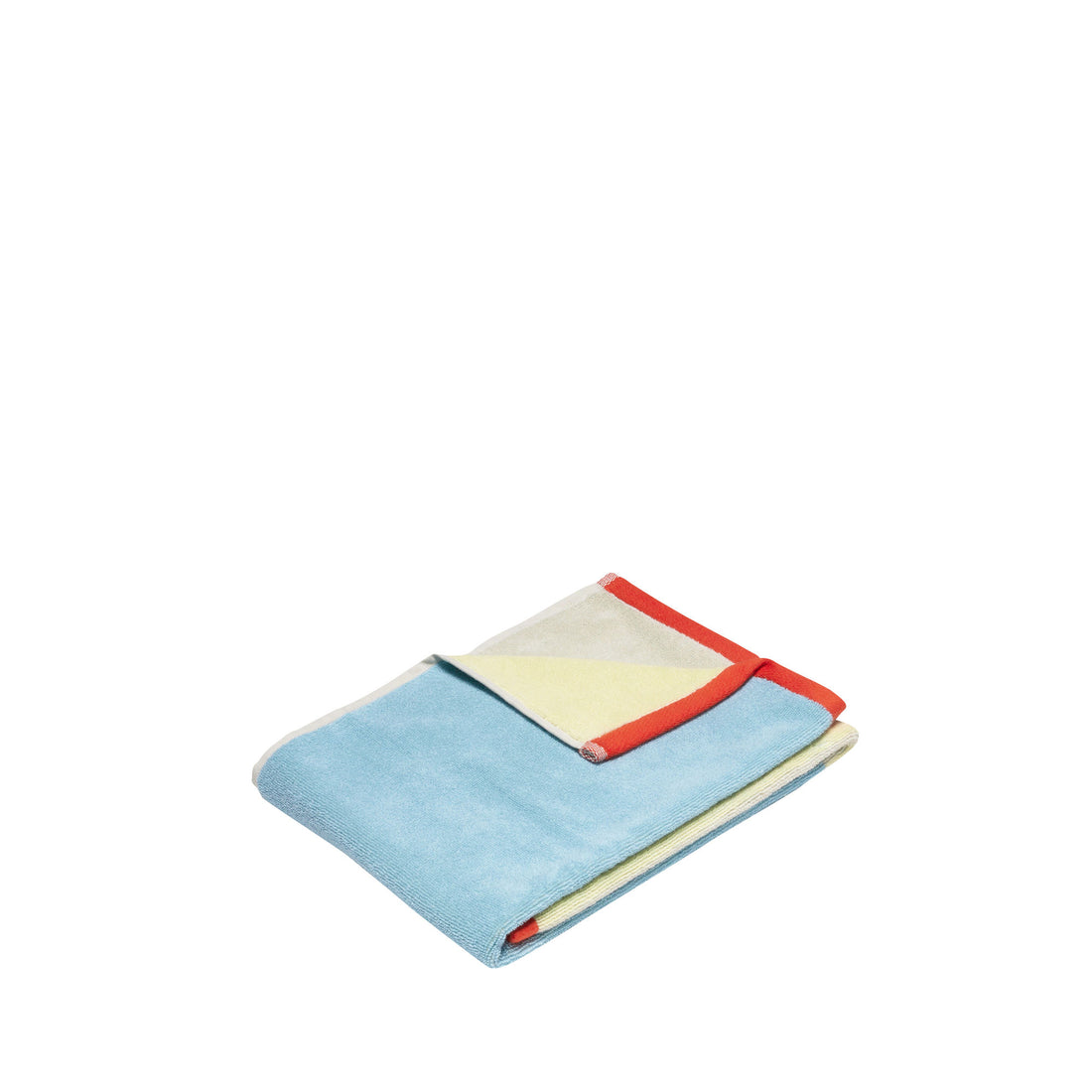 Hübsch Block Towel Small Light Blue/Multicolor
