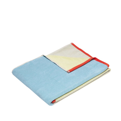 Hübsch Block Towel Large Light Blue/Multicolor