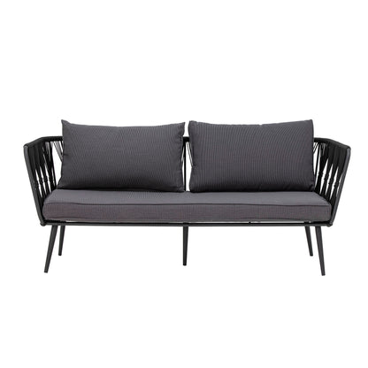 Bloomingville Pavone Fire-Resistant Sofa, Black, Metal