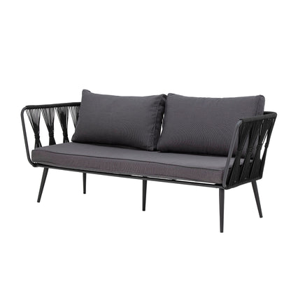 Bloomingville Pavone Fire-Resistant Sofa, Black, Metal
