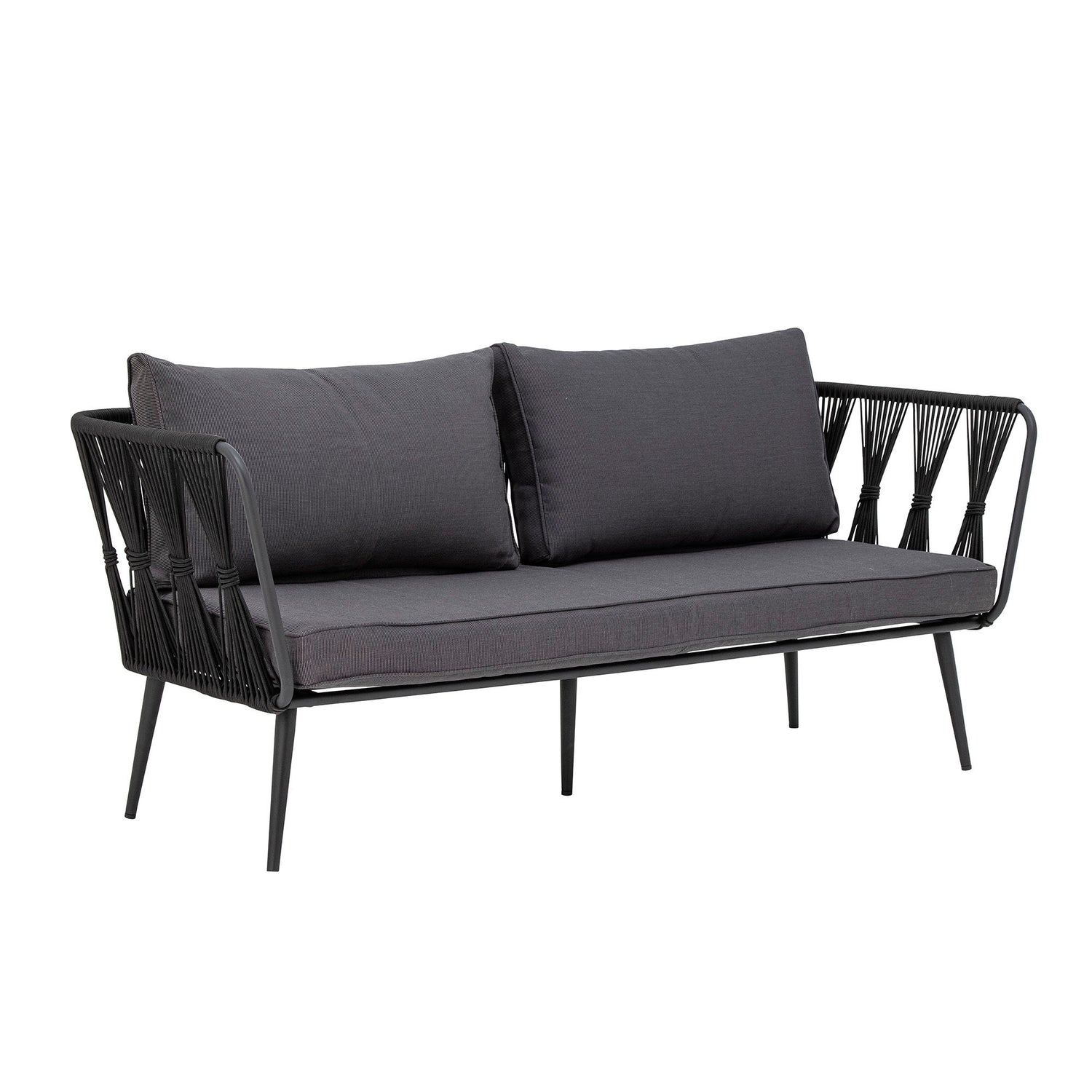 Bloomingville Pavone Fire-Resistant Sofa, Black, Metal