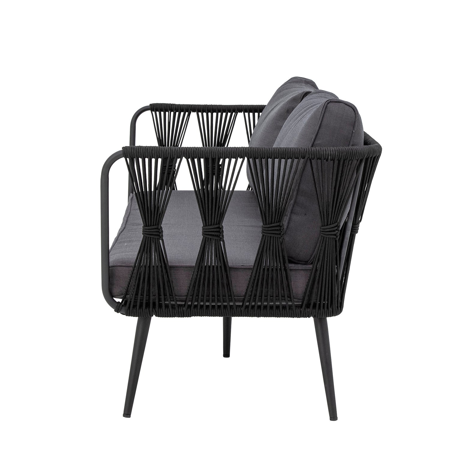 Bloomingville Pavone Fire-Resistant Sofa, Black, Metal