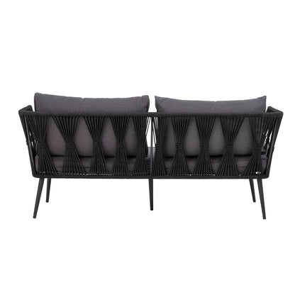 Bloomingville Pavone Fire-Resistant Sofa, Black, Metal