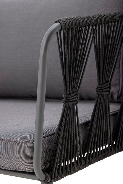 Bloomingville Pavone Fire-Resistant Sofa, Black, Metal