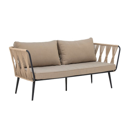 Bloomingville Pavone Fire-Resistant Sofa, Brown, Metal