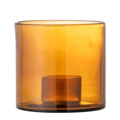 Bloomingville Kahlah Candlestick, Brown, Recycled Glass