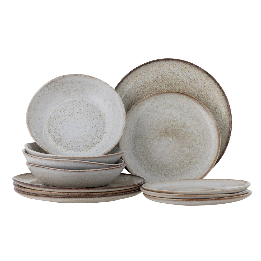 Bloomingville Sandrine table service set, nature, stoneware