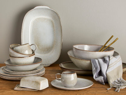 Bloomingville Sandrine table service set, nature, stoneware
