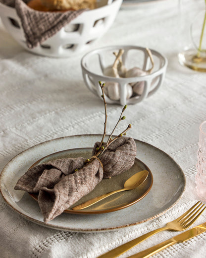 Bloomingville Sandrine table service set, nature, stoneware