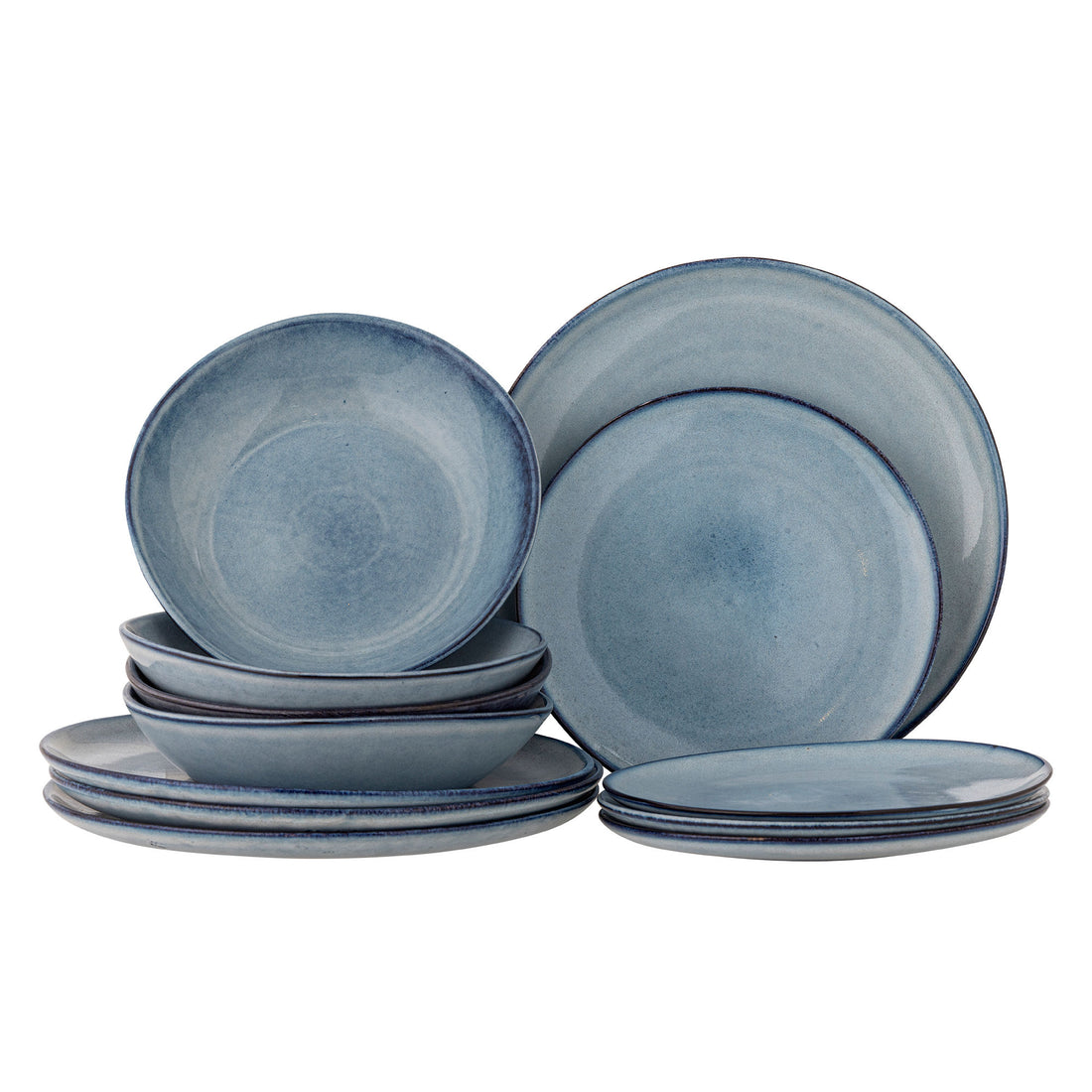 Bloomingville Sandrine table service set, blue, stoneware