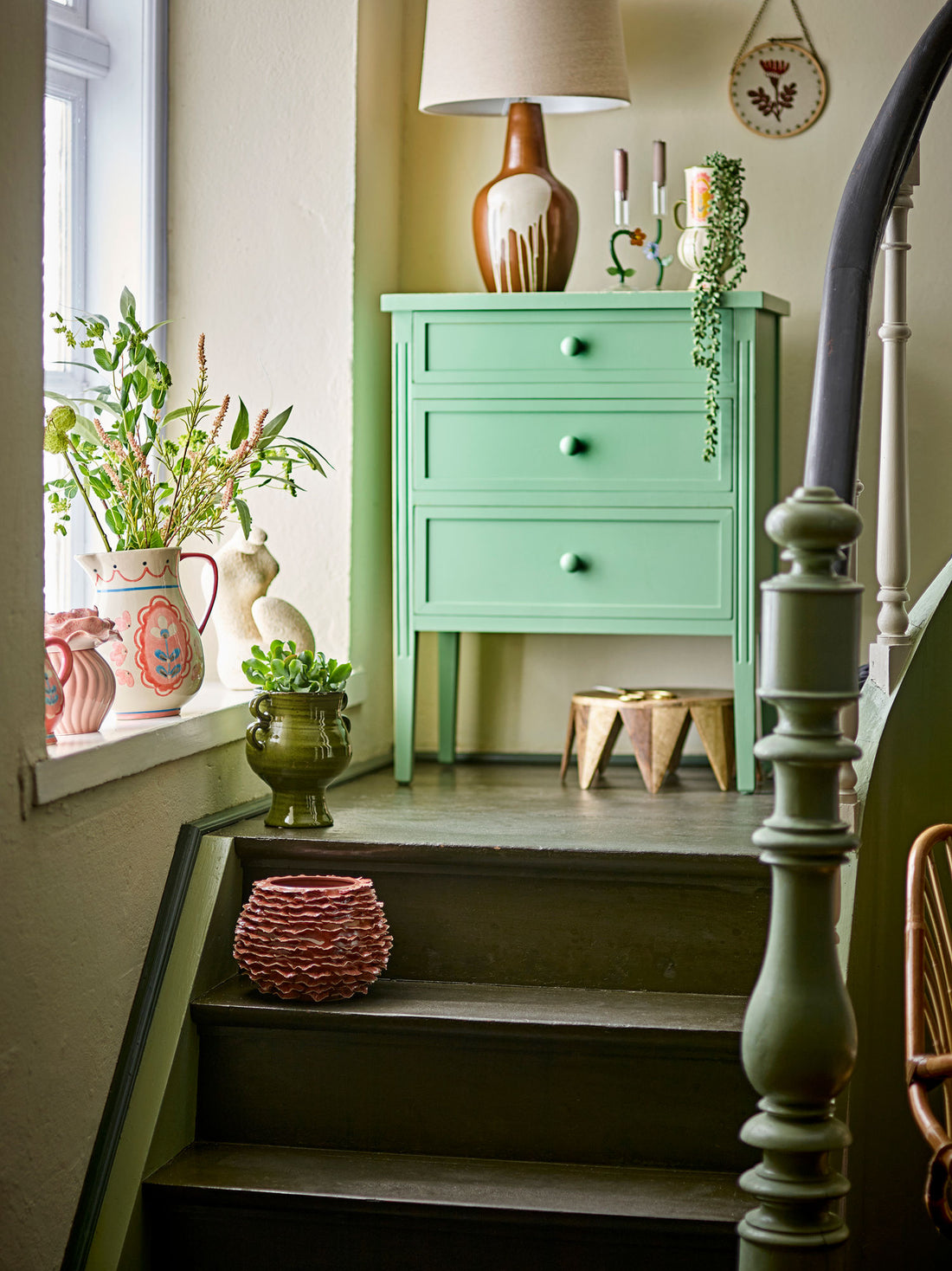 Bloomingville Raia Herbal Potted Hides, Green, Stoneware