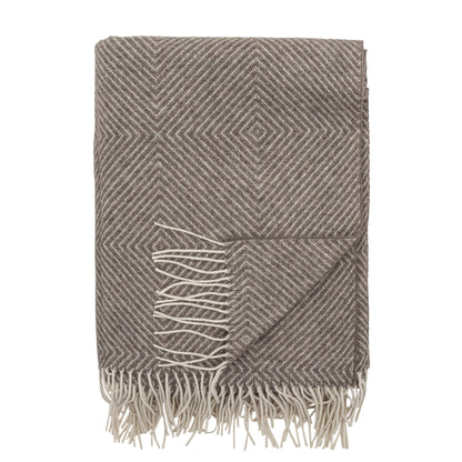 Bloomingville Hoshi Plaid, Brown, Merino wool