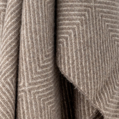 Bloomingville Hoshi Plaid, Brown, Merino wool