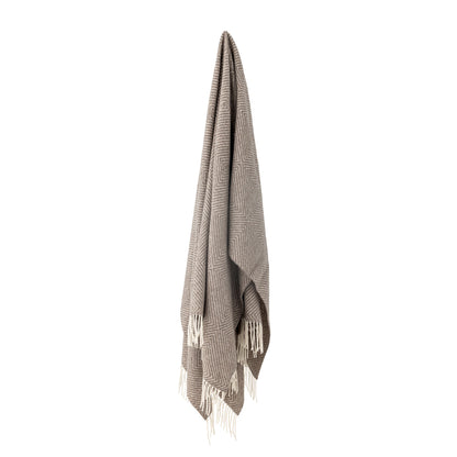 Bloomingville Hoshi Plaid, Brown, Merino wool