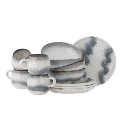 Bloomingville Paula breakfast set, gray, stoneware