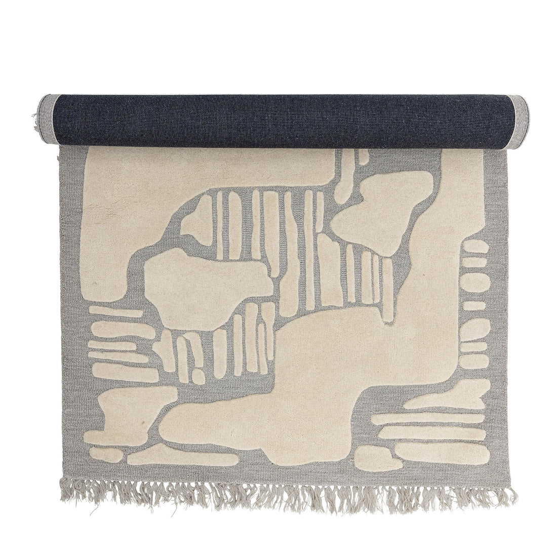 Bloomingville Naples blanket, gray, wool