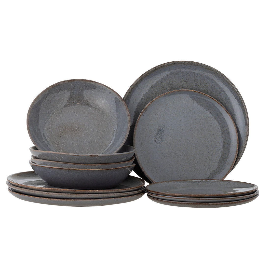 Bloomingville Sandrine table service set, gray, stoneware
