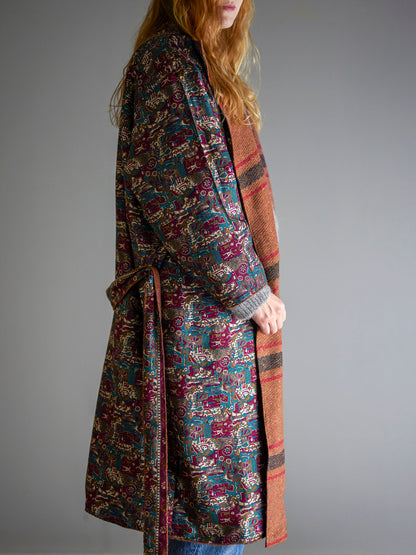 Creative Collection Rieti Kimono, Brown, Upcycled