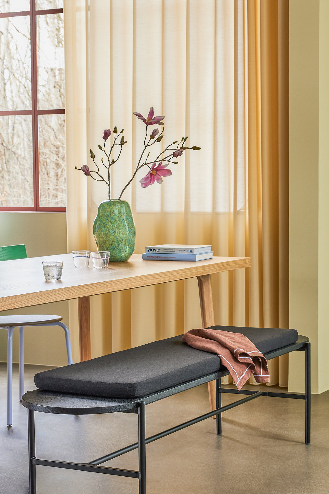 Norm Bench Black - 180x45xH49cm